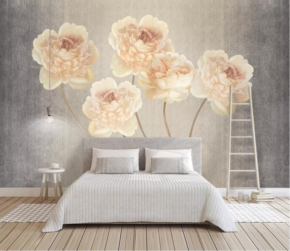3D Pink Peony 2424 Wall Murals Wallpaper AJ Wallpaper 2