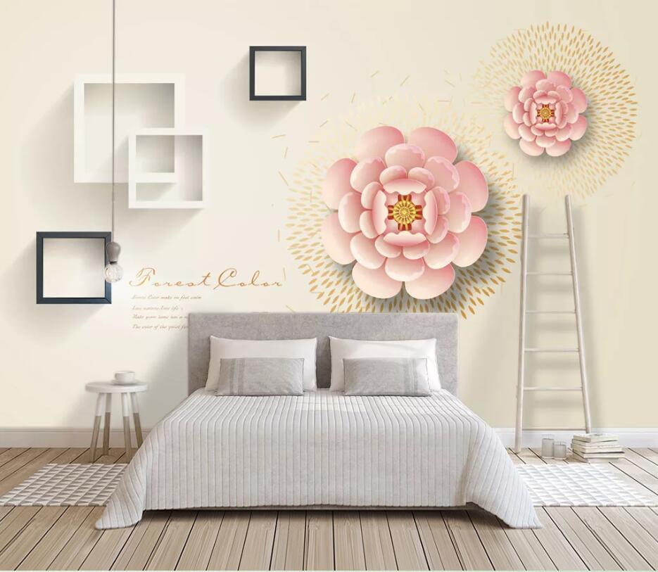 3D Flower Square 1157 Wall Murals Wallpaper AJ Wallpaper 2