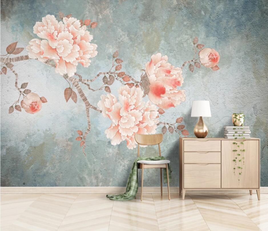 3D Pink Rose 1111 Wall Murals Wallpaper AJ Wallpaper 2