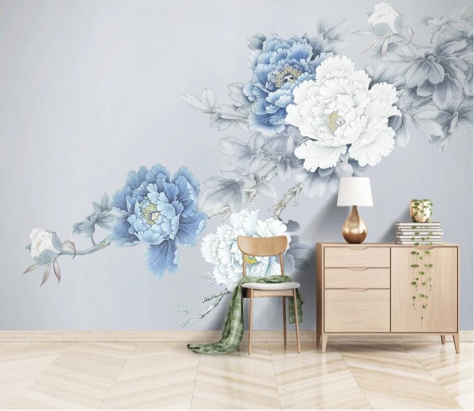 3D Flower Butterfly 2263 Wall Murals Wallpaper AJ Wallpaper 2