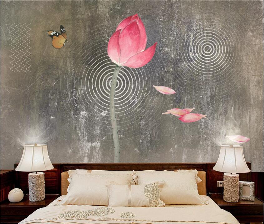 3D Lotus 917 Wall Murals Wallpaper AJ Wallpaper 2