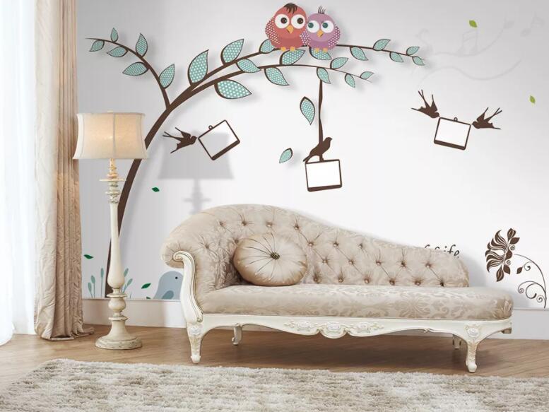 3D Small Tree Bent Over 1210 Wall Murals Wallpaper AJ Wallpaper 2
