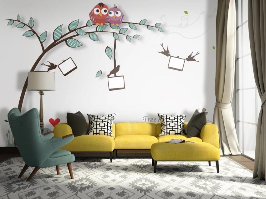 3D Small Tree Bent Over 1210 Wall Murals Wallpaper AJ Wallpaper 2