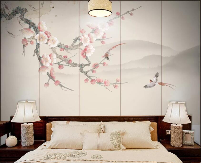 3D Peach Blossom 2190 Wall Murals Wallpaper AJ Wallpaper 2