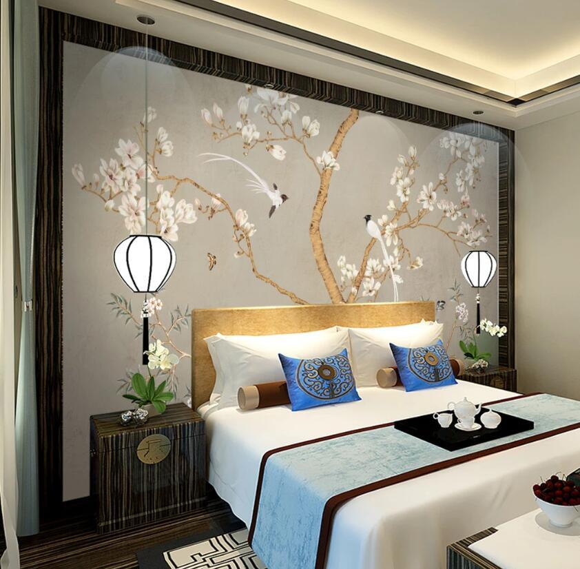 3D Birds And Flowers 870 Wall Murals Wallpaper AJ Wallpaper 2