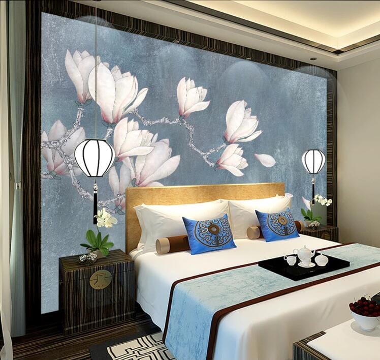 3D White Jade Flower 2135 Wall Murals Wallpaper AJ Wallpaper 2