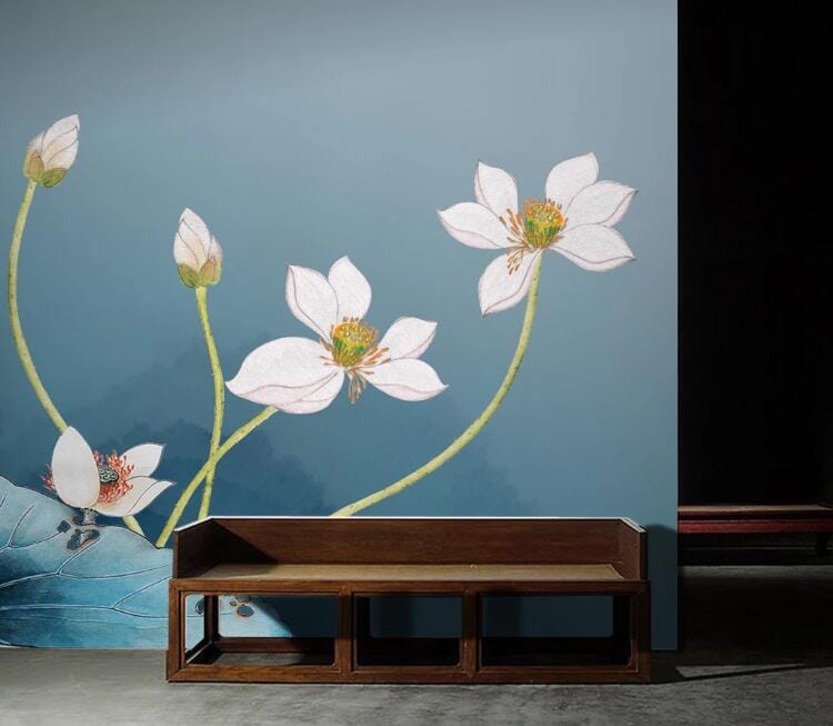 3D Lotus Flower 2129 Wall Murals Wallpaper AJ Wallpaper 2