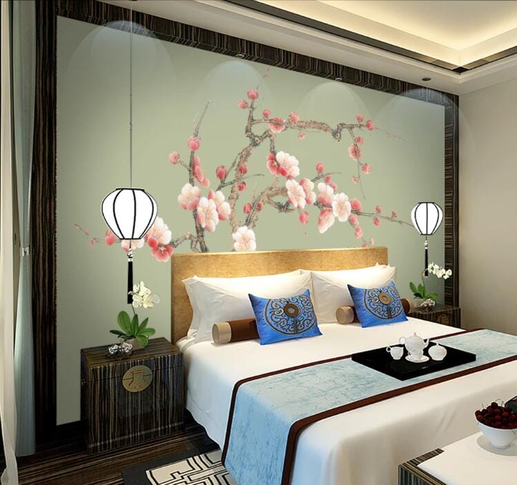 3D Peach Blossom 2114 Wall Murals Wallpaper AJ Wallpaper 2