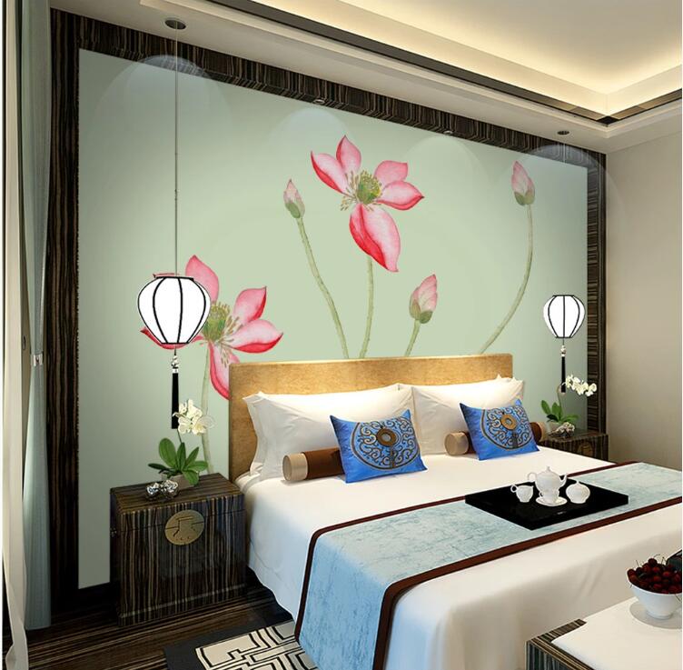 3D Lotus 776 Wall Murals Wallpaper AJ Wallpaper 2