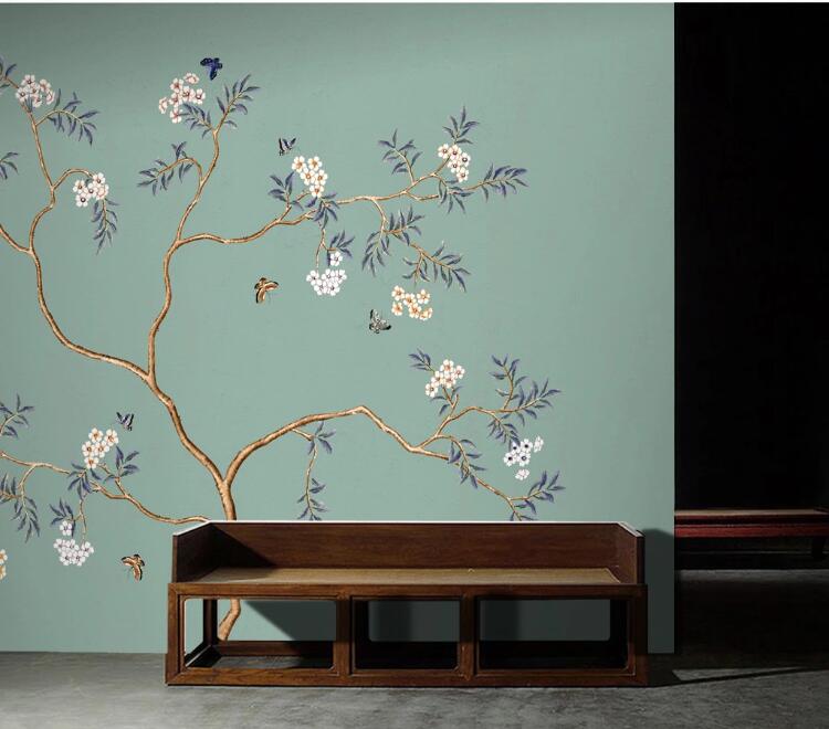 3D Plum Butterfly 767 Wall Murals Wallpaper AJ Wallpaper 2