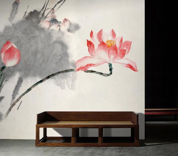 3D Doodle Lotus 757 Wall Murals Wallpaper AJ Wallpaper 2