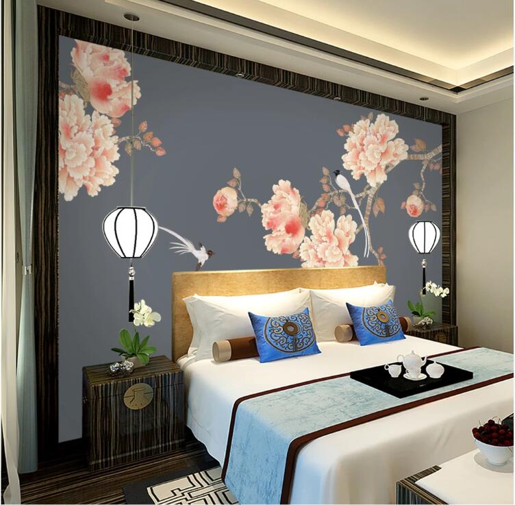 3D Flower Bird 731 Wall Murals Wallpaper AJ Wallpaper 2