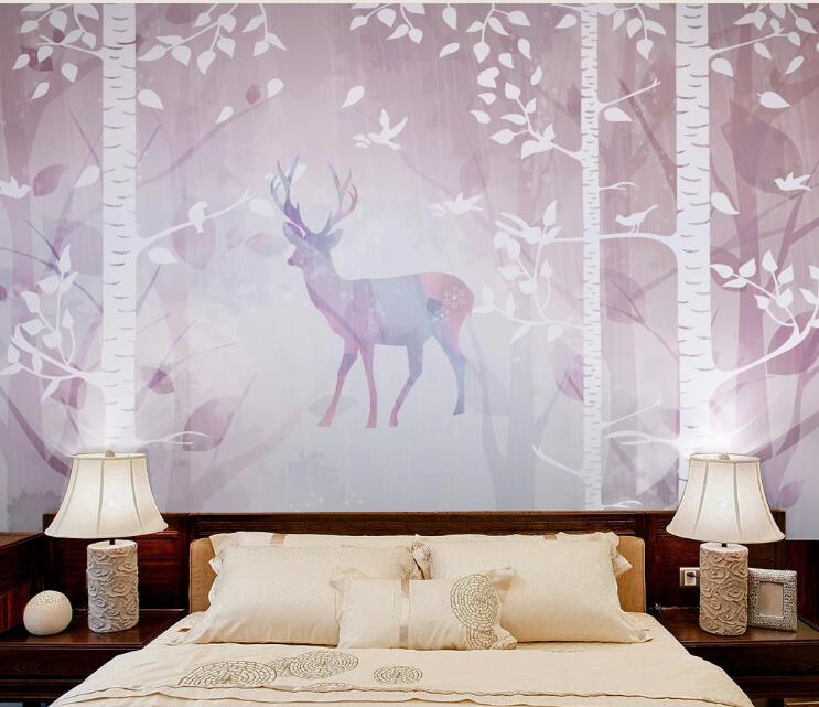 3D Deer Forest 715 Wall Murals Wallpaper AJ Wallpaper 2