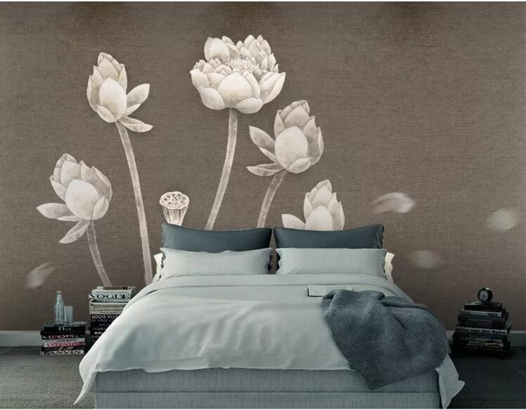3D Lotus 667 Wall Murals Wallpaper AJ Wallpaper 2