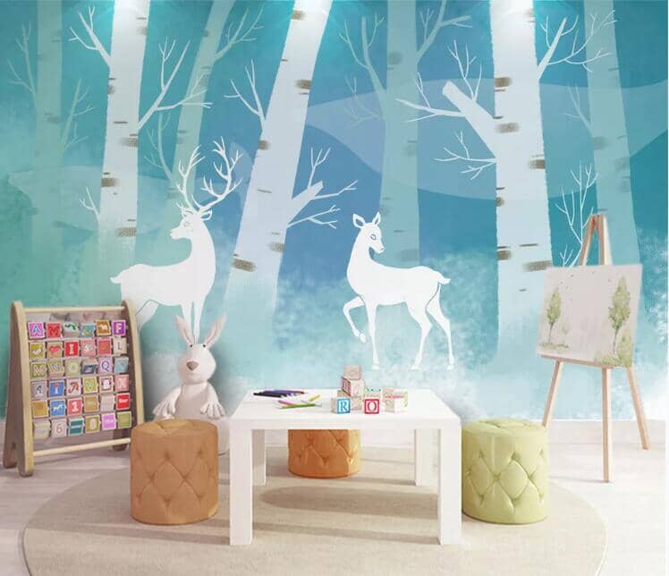 3D Tree Fawn 1985 Wall Murals Wallpaper AJ Wallpaper 2