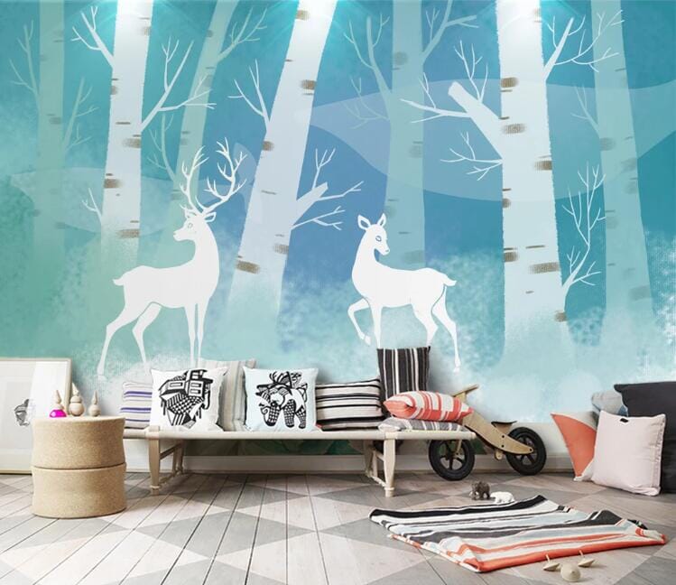 3D Tree Fawn 1985 Wall Murals Wallpaper AJ Wallpaper 2