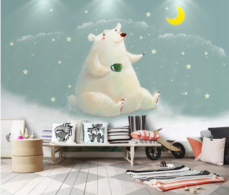 3D Little White Bear 648 Wall Murals Wallpaper AJ Wallpaper 2