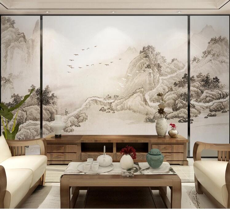 3D Valley Birds 1958 Wall Murals Wallpaper AJ Wallpaper 2