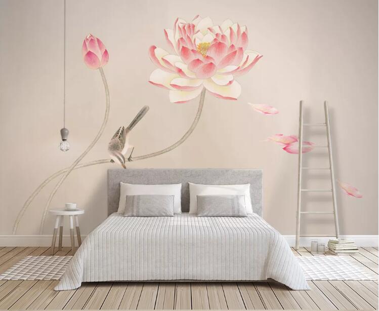 3D Lotus 601 Wall Murals Wallpaper AJ Wallpaper 2