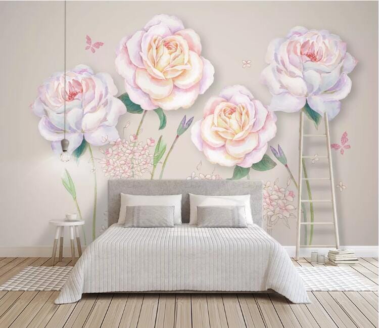 3D Pink Rose 1903 Wall Murals Wallpaper AJ Wallpaper 2