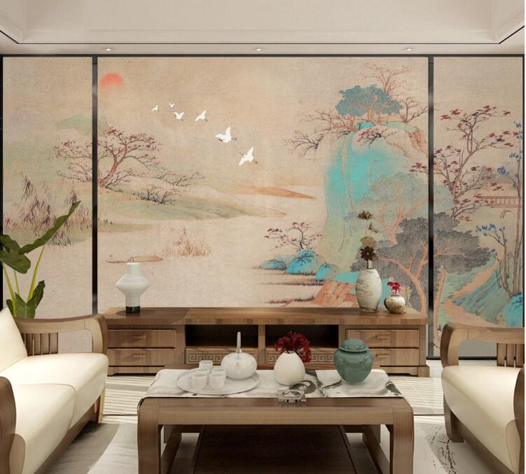 3D Forest Sun 533 Wall Murals Wallpaper AJ Wallpaper 2