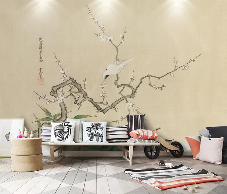 3D Tree Branch 466 Wall Murals Wallpaper AJ Wallpaper 2