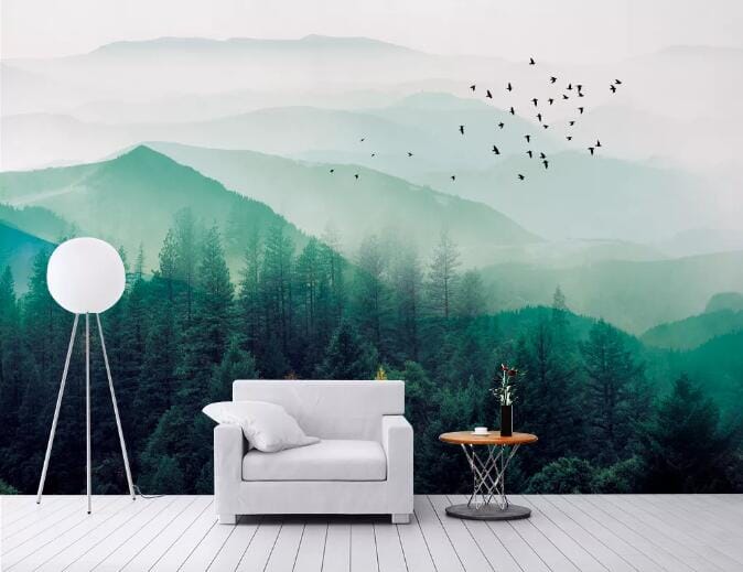 3D Forest Hill WC729 Wall Murals Wallpaper AJ Wallpaper 2