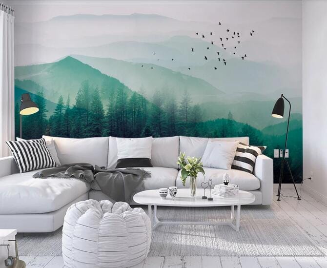 3D Forest Hill WC729 Wall Murals Wallpaper AJ Wallpaper 2