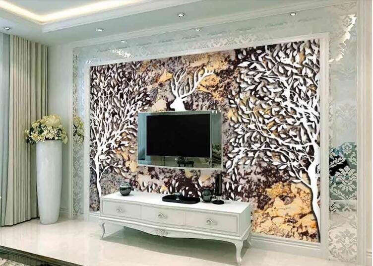 3D White Deer WC320 Wall Murals Wallpaper AJ Wallpaper 2