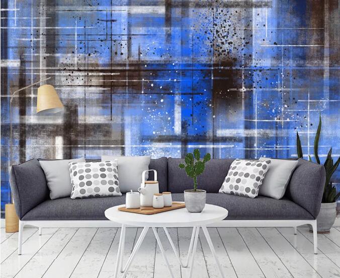 3D Blue Pattern WC1073 Wall Murals