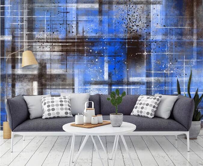 3D Blue Pattern WC1073 Wall Murals Wallpaper AJ Wallpaper 2