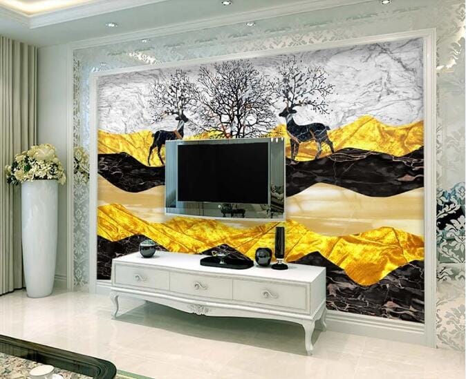 3D Black Fawn WC1049 Wall Murals Wallpaper AJ Wallpaper 2