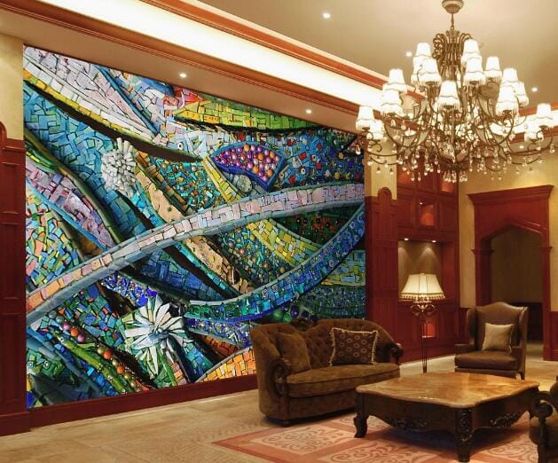 3D Colored Stones WC105 Wall Murals Wallpaper AJ Wallpaper 2
