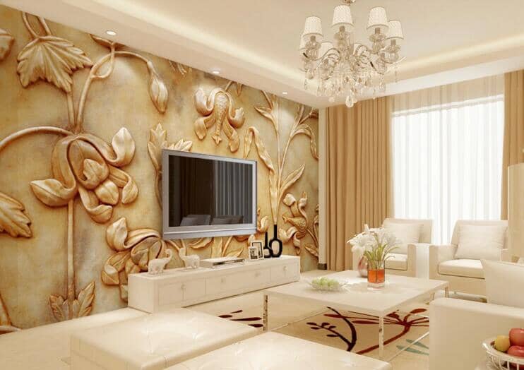 3D Embossed Flower WC156 Wall Murals Wallpaper AJ Wallpaper 2