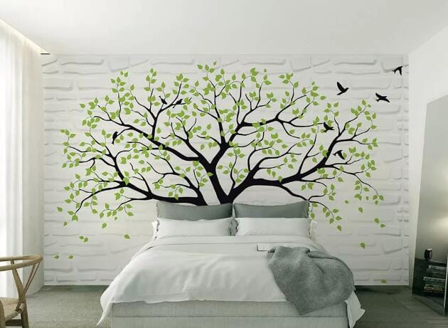 3D Black Bird WC182 Wall Murals Wallpaper AJ Wallpaper 2