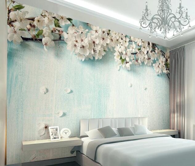 3D White Plum WC202 Wall Murals Wallpaper AJ Wallpaper 2