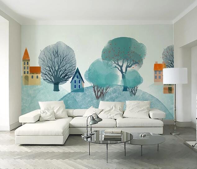 3D House Tree WC206 Wall Murals Wallpaper AJ Wallpaper 2