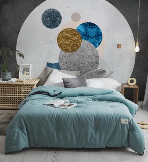 3D Gray Round WC2409 Wall Murals