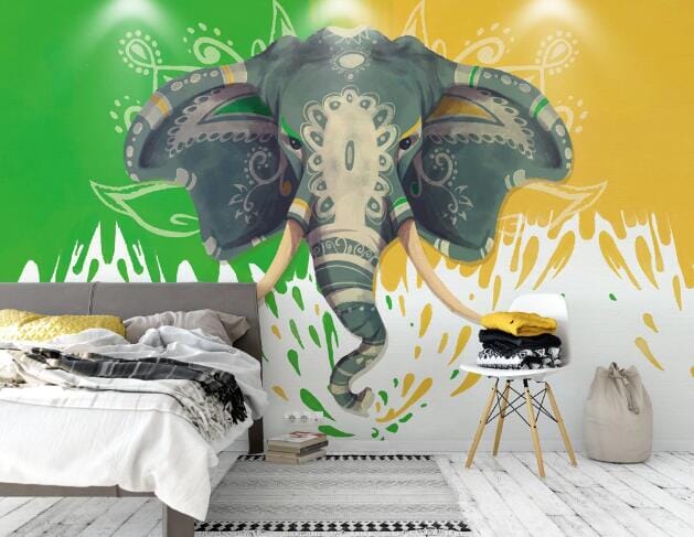 3D Totem Elephant WC654 Wall Murals Wallpaper AJ Wallpaper 2