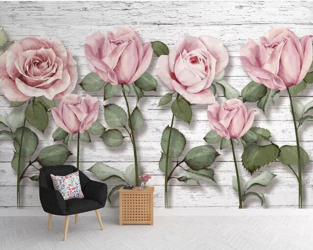 3D Plant Roses WC625 Wall Murals Wallpaper AJ Wallpaper 2