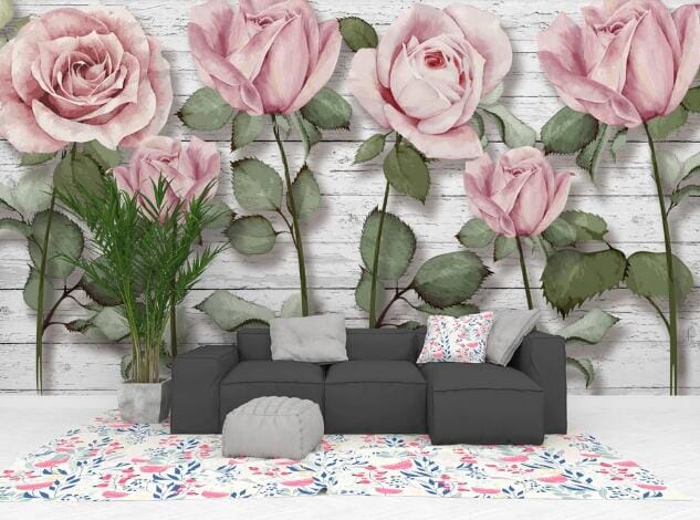3D Plant Roses WC625 Wall Murals Wallpaper AJ Wallpaper 2