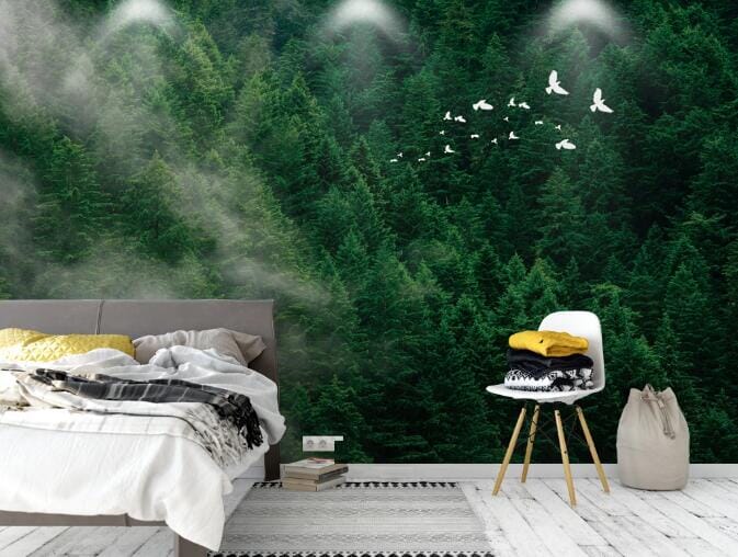 3D Cypress Forest WC616 Wall Murals Wallpaper AJ Wallpaper 2