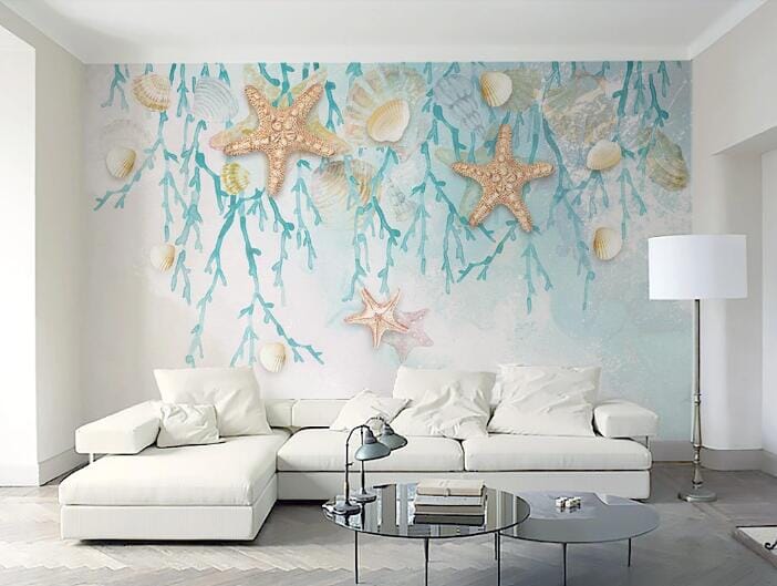 3D Starfish Shell WC474 Wall Murals Wallpaper AJ Wallpaper 2