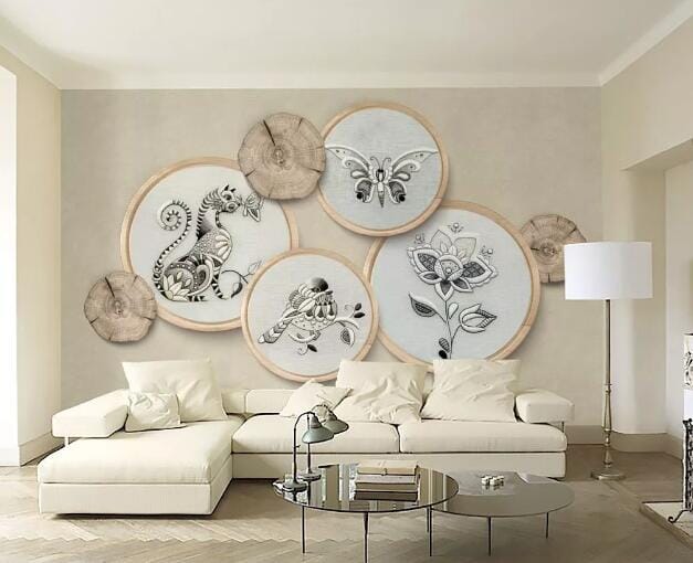 3D Embroidered Cat WC227 Wall Murals Wallpaper AJ Wallpaper 2