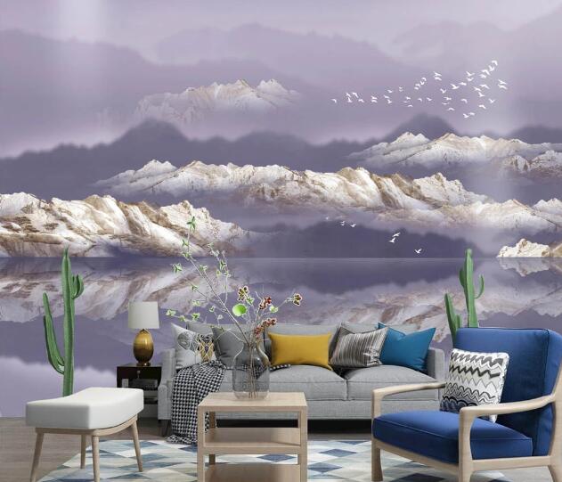 3D White Mountains WC2081 Wall Murals