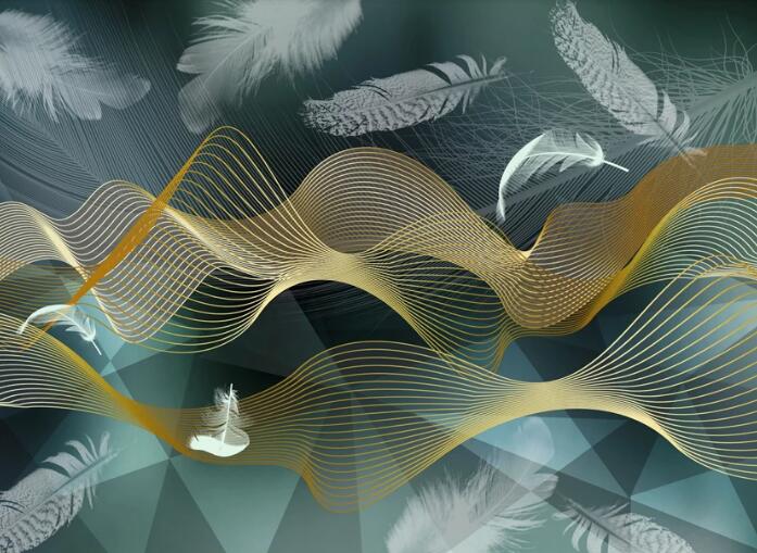 3D Swan Feather WC1472 Wall Murals