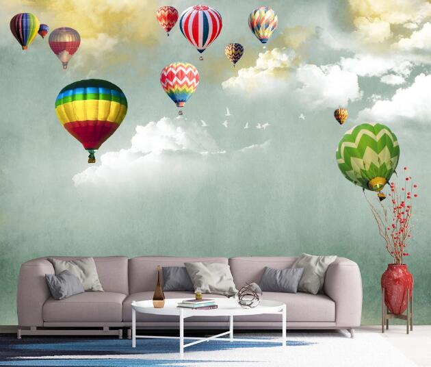 3D Hot Air Balloon WC1462 Wall Murals