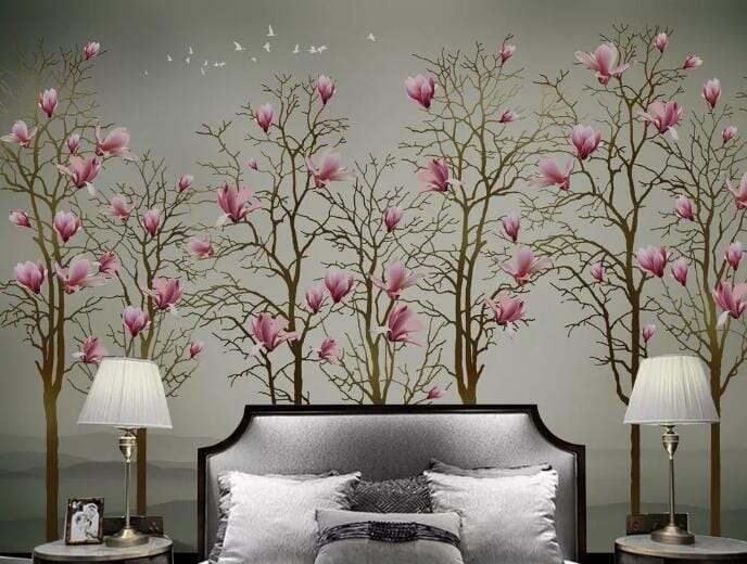 3D Plum Woods WC977 Wall Murals Wallpaper AJ Wallpaper 2