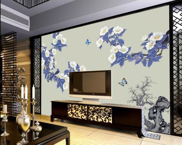 3D Flowers Open WC510 Wall Murals Wallpaper AJ Wallpaper 2