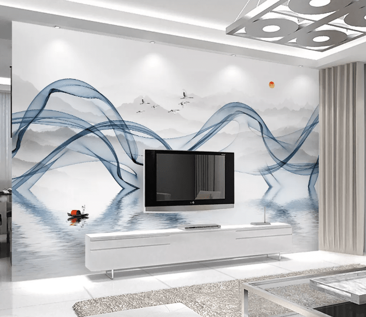 3D Red Boat WC1045 Wall Murals Wallpaper AJ Wallpaper 2